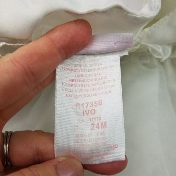 Bonnie Baby White Communion Baptism Easter Church Flower Embellished Dress sz 4 - Picture 6 of 9